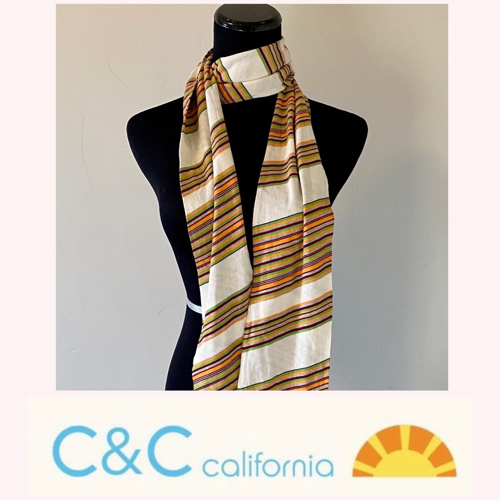 Rare C&C CALIFORNIA Women’s Striped Scarf